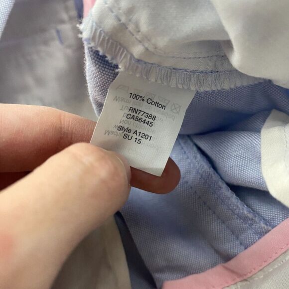 J. Crew Factory Skimmer Pant Cropped Blue 100% Cotton Oxford Size 8 - Picture 7 of 11